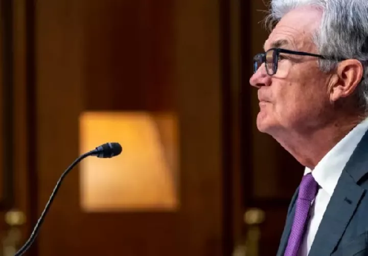 Jerome Powell, presidente de la Fed, presentó ante el Senado estadounidense su informe semestral. Foto: EFE