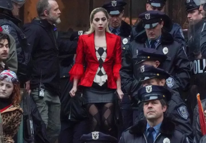 Lady Gaga interpretando a Harley Quinn. Foto: Roberto Miller