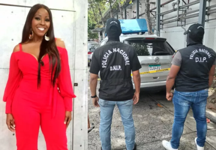 Natalie Harris sufrió el robo cerca de su casa. Fotos: @natititv / Policía Nacional