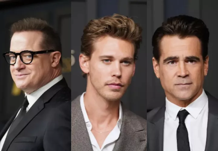 Brendan Fraser, Austin Butler y Colin Farrell. Fotos: EFE
