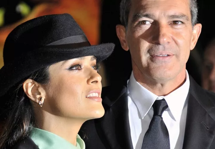 Salma Hayek y Antonio Banderas. Foto: EFE