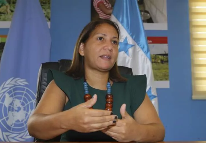 Fátima Espinal, representante de la FAO en Honduras. EFE.
