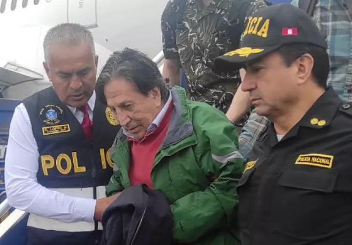 Llegada del expresidente peruano Alejandro Toledo tras ser extraditado de Estados Unidos. Foto: EFE