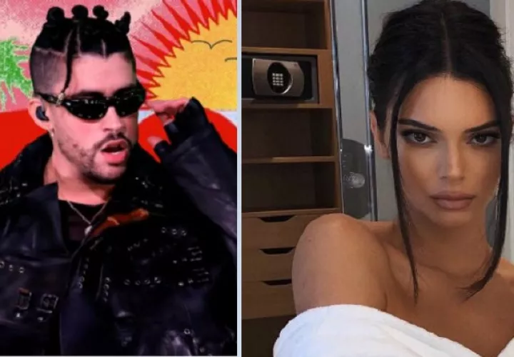 Bad Bunny y Kendall Jenner. Fotos: Instagram