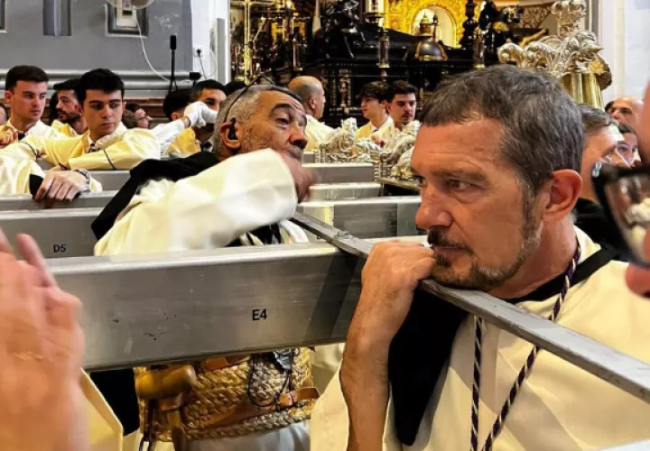 Antonio Banderas en Málaga. Foto: Instagram / @jluispuche