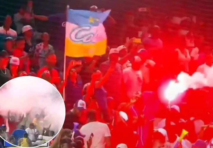 Durante las semifinales del torneo mayor se  han visto bengalas en las gradas. 