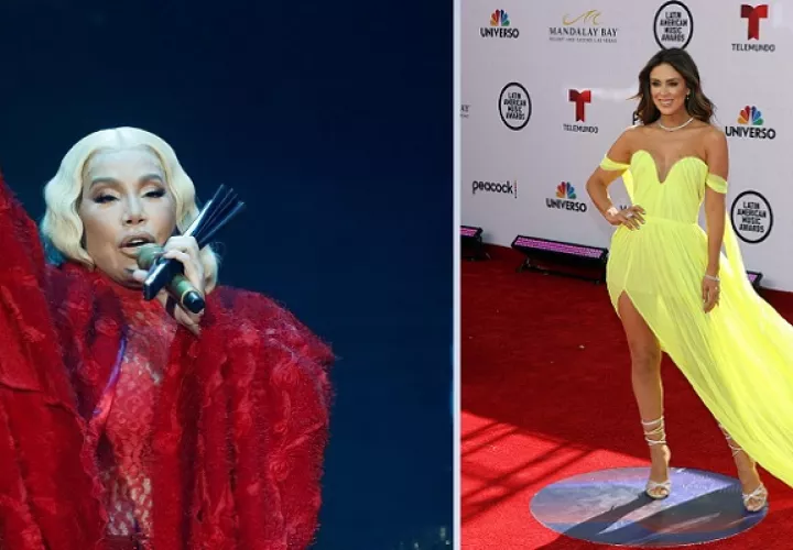 Ivy Queen y Jacqueline Bracamonte. Foto. EFE