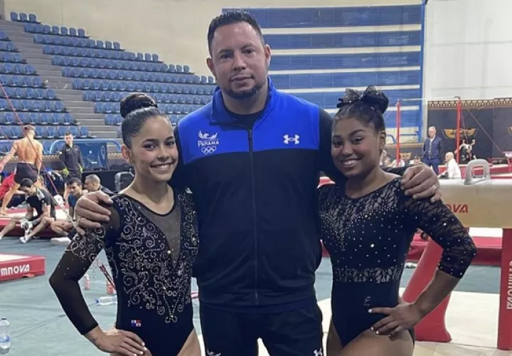 Hillary Heron, Lana Herrera y su entrenador.