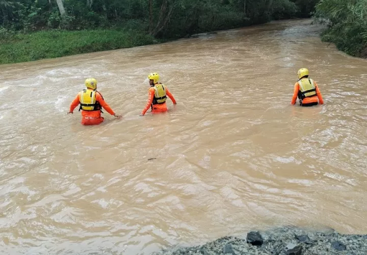 La temporada lluviosa ocasiona aumento en el caudal de los ríos. Foto: Sinaproc