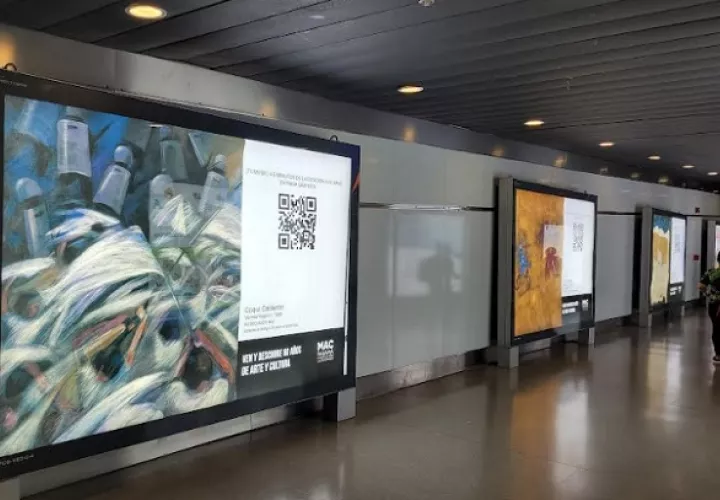 Exposición en el Metro de Panamá. Foto: Cortesía