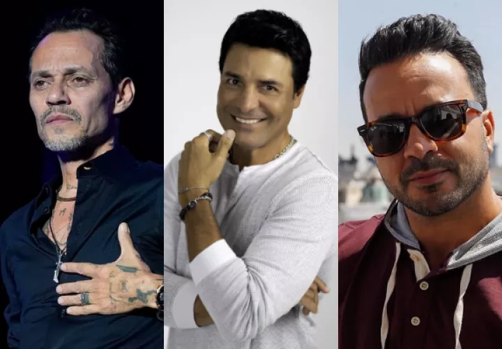 Marc Anthony, Chayanne y Luis Fonsi. Fotos: Archivo / EFE