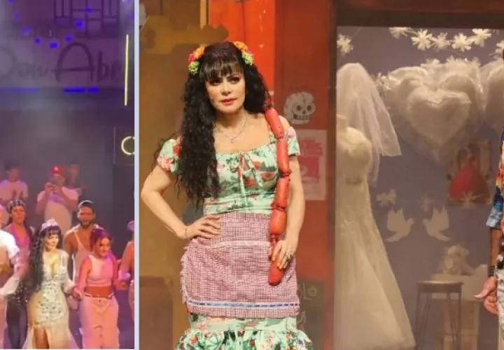 Maribel Guardia en la presentación de la noche de este viernes (izq.) y actuaciones pasadas (der.). Foto: Instagram. 