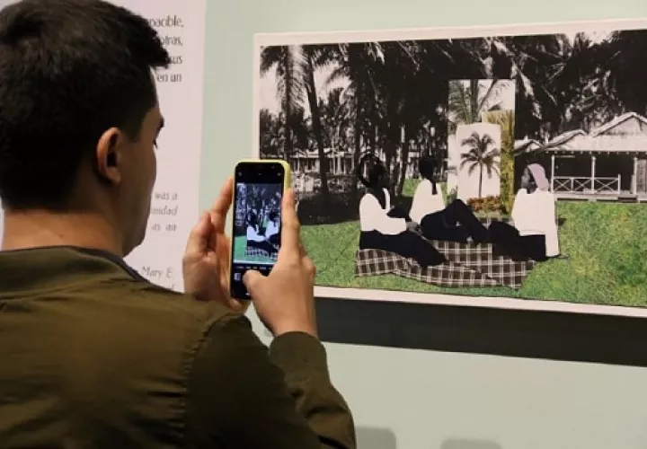 La intervención artística de Giana De Dier, 'Cuidado comunal radical y liberación'. Foto: @museodelcanal