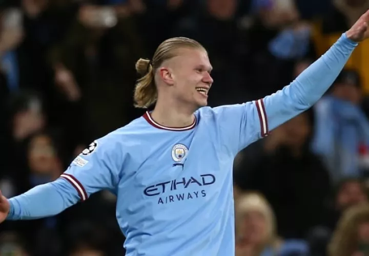 El futbolista Erling Braut Haaland, es ficha clave en el esquema de Guardiola. EFE