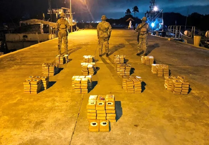 Entre los meses de enero a abril de este año, en Panamá fueron decomisadas 32 toneladas de drogas principalmente cocaína. Foto. Senan