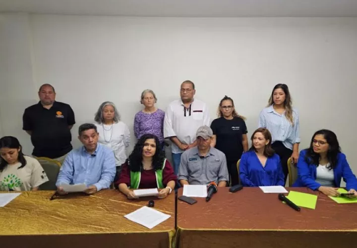 Los ambientalistas realizaron este lunes una conferencia de prensa. Foto: Cortesía