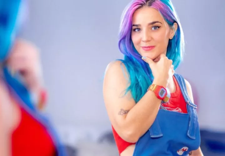 Diana Monster da voz a un personaje en el doblaje latino de la película. Foto: Instagram / @dianamonsters