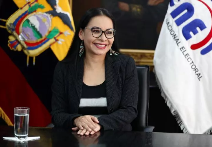 La presidenta del Consejo Electoral de Ecuador (CNE), Diana Atamaint. EFE