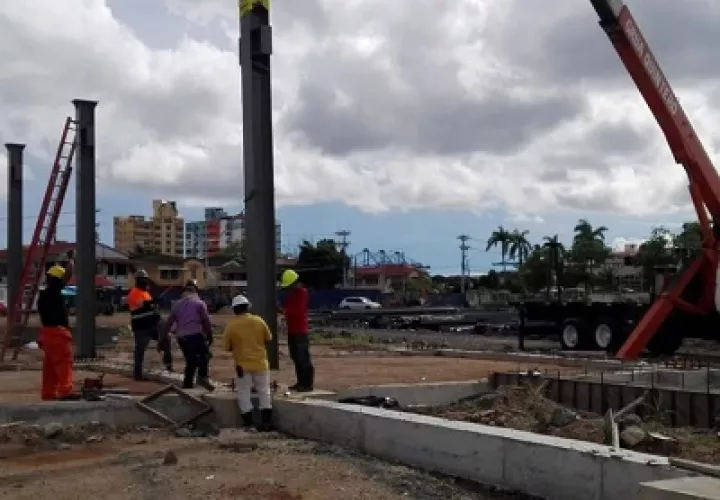 Trabajos en el estadio Roberto Mariano Bula.