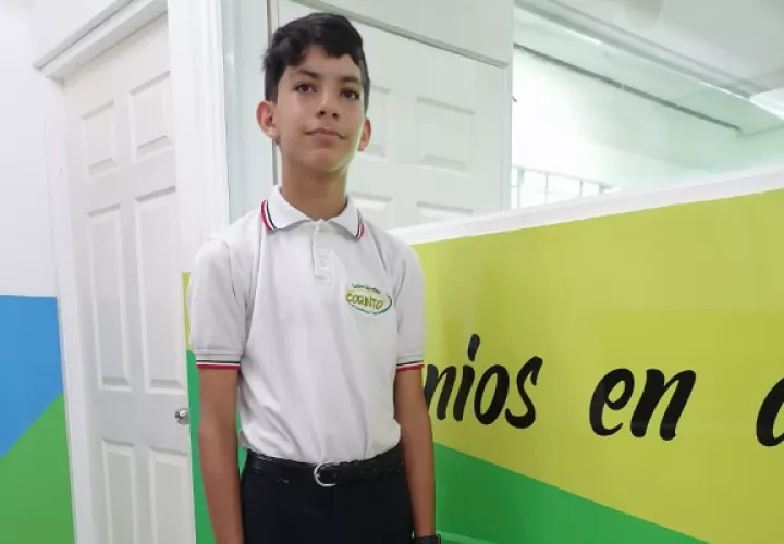Mathias Tortolero Emperador tiene un particular interés por las matemáticas. Foto: Cortesía