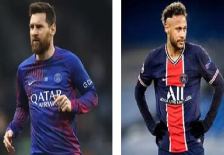 Neymar y Messi, jugadores del PSG. Fotos