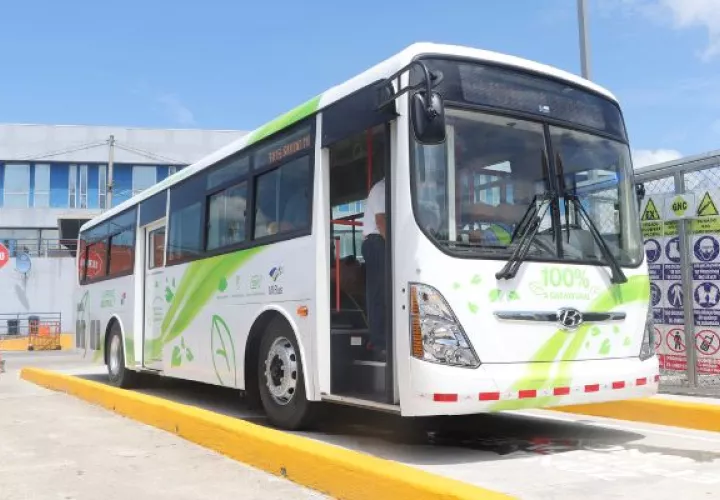Bus a gas natural vehicular. Foto: MiBus