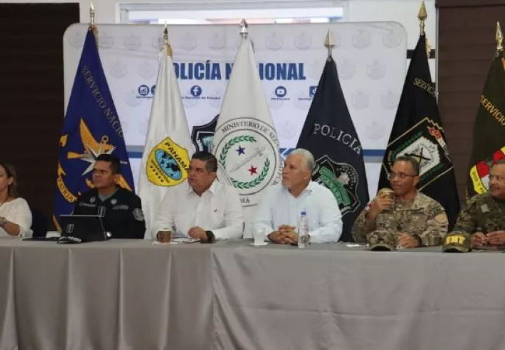 Conferencia de prensa de los estamentos de seguridad. Foto: Cortesía Minseg