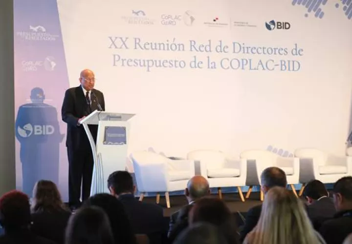 El ministro de Economía y Finanzas, Héctor Alexander en la inauguración de la XX Reunión de la Red de Presupuesto por Resultados de América Latina y el Caribe.