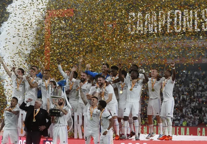 Real Madrid, festeja la Copa del Rey.