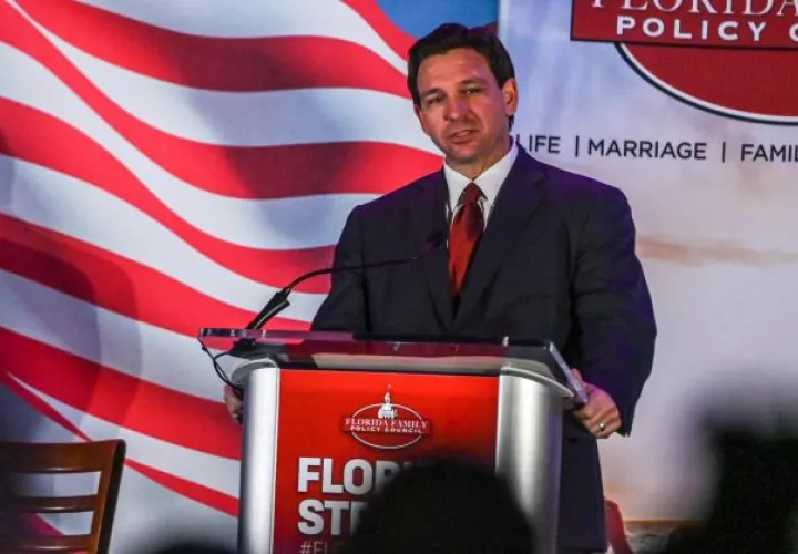 El gobernador floridano, que según las encuestas está muy por detrás del expresidente Donald Trump. EFE