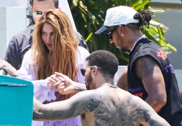 Shakira y Lewis Hamilton. Foto: Redes sociales