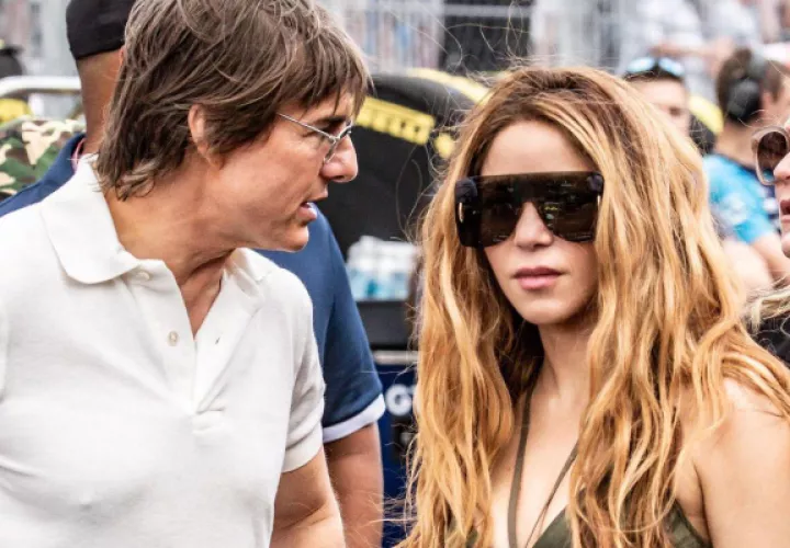 Tom Cruise y Shakira. Foto: Tomada de Internet