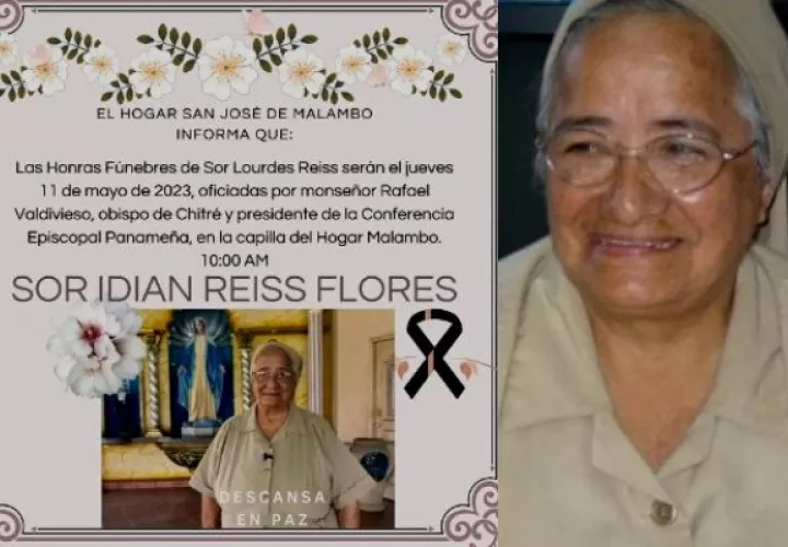Fallece directora del orfanato San José de Malambo, Sor Lourdes Reiss. Foto:Cortesía