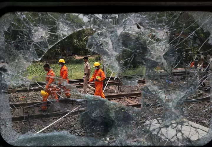 Accidente de trenes en la India. 