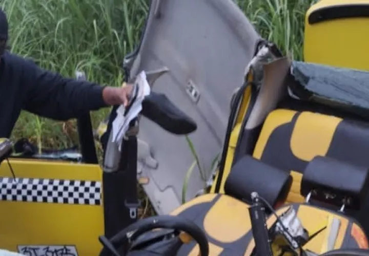 El hombre fallecido conducía un vehículo taxi al momento del accidente. Foto: Diomedes Sánchez 