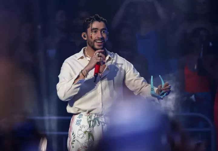 Bad Bunny evitó hablar de su vida privada. Foto: EFE