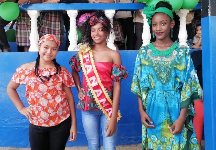 Candidata de Colón, Trinidad Atencio (izq); de Panamá, Natalie Quintero (c); y Darién, Mykeilin Aguilar (der). Foto: Cortesía.