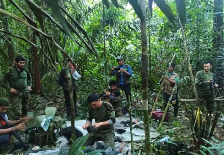 Los niños tenían 40 días en la selva. Foto: Cortesía