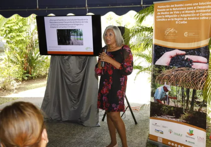 Romina Ávila durante la presentación del proyecto, esta semana. Foto: MiAmbiente