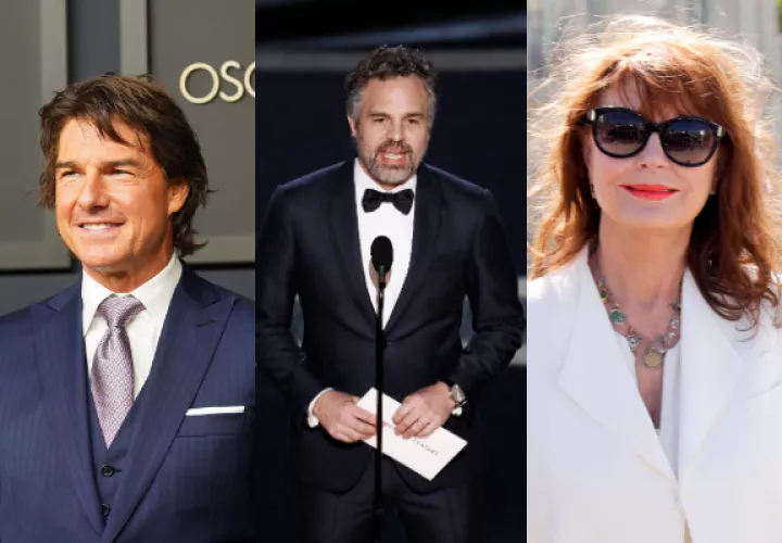 Tom Cruise, Mark Ruffalo y Susan Sarandon. Fotos: EFE