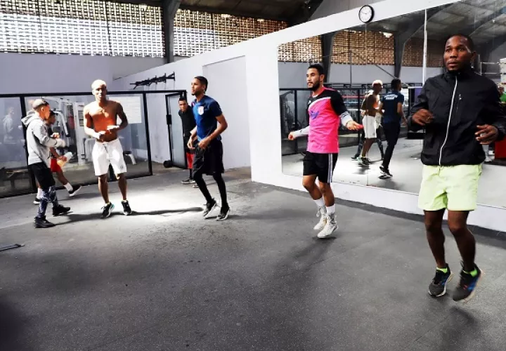 Boxeadores panameños en el gimnasio Pedro 'El Rockero' Alcazár en Curundú. Foto: Cortesía