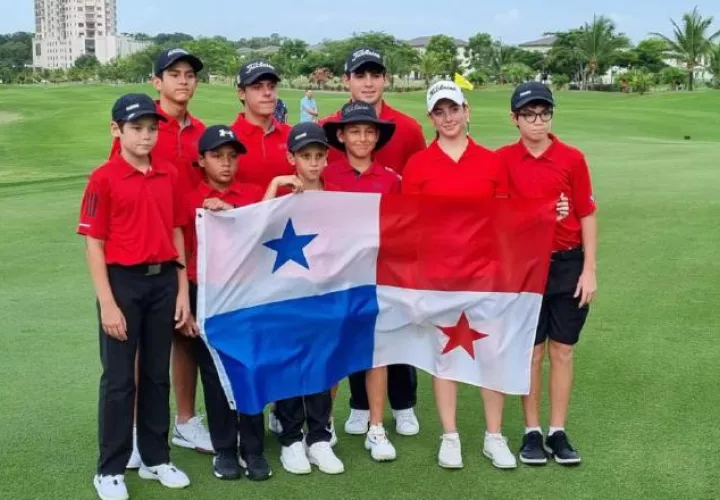Golfistas panameños que estarán en el torneo de Estados Unidos. Foto: Cortesía