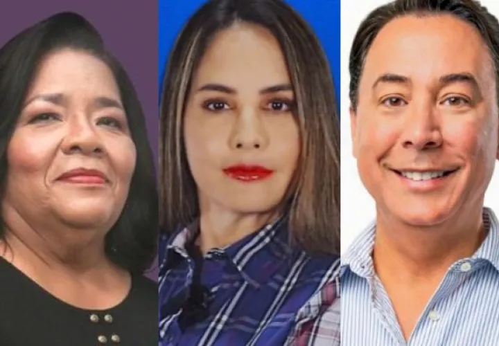 Melitón Arrocha, Zulay Rodríguez y Maribel Gordón son lo candidatos presidenciales por las libre postulación. Foto: Cortesía