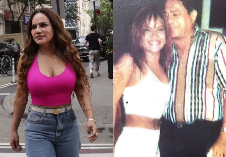 Sandra Sandoval junto a Victorio Vergara Batista. Foto: Instagram / @samyysandralovers