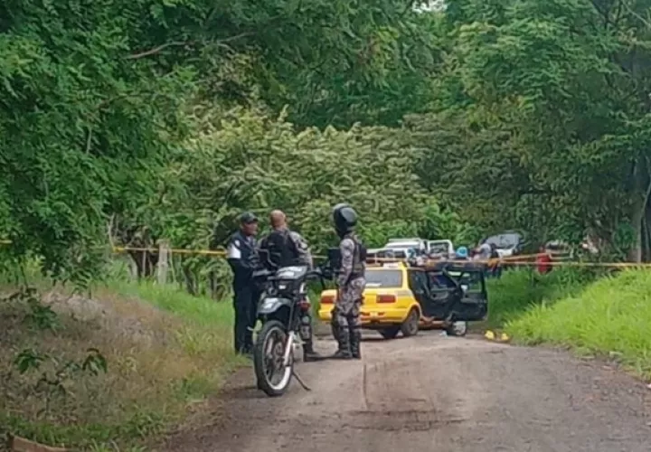 El sitio donde fue ubicado el taxi es un camino solitario utilizado principalmente por ganaderos. Foto / Thays Domínguez.