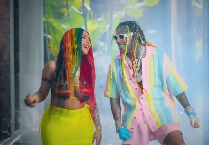 Yailin 'La más viral' y Tekashi. Foto: Captura de pantalla / Tekashi 6ix9ine / Youtube