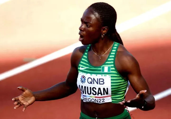 Tobi Amusan, suspendida provisionalmente por no pasar tres test antidopaje. Foto: EFE