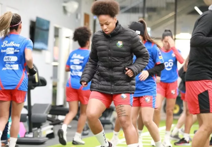 Yomira Pinzón en los entrenamientos de Panamá. Foto: Fepafut