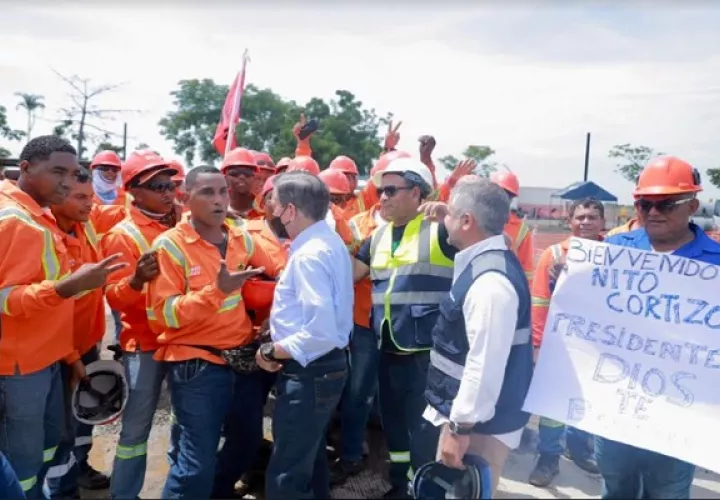 El presidente Laurentino Cortizo visitó este viernes el proyecto. Foto: Cortesía Presidencia