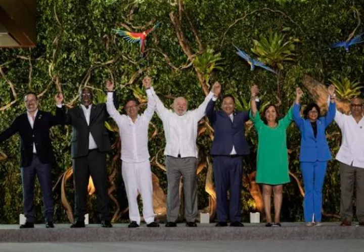 Líderes que asistieron a la Cumbre Amazónica. Foto: EFE